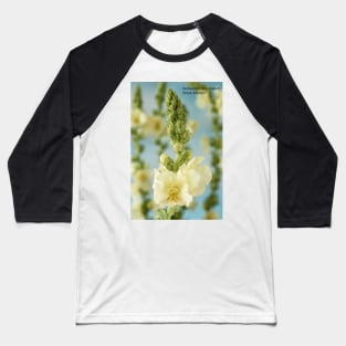 Verbascum x hybridum &#39;Snow Maiden&#39; Mullein Baseball T-Shirt